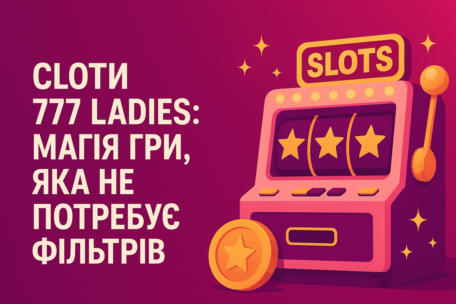 Слоти 777 Ladies: магія гри, яка не потребує фільтрів